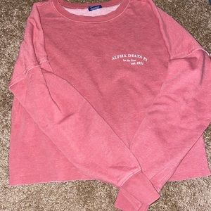 Alpha delta pi cropped Charles River sweatshirt!